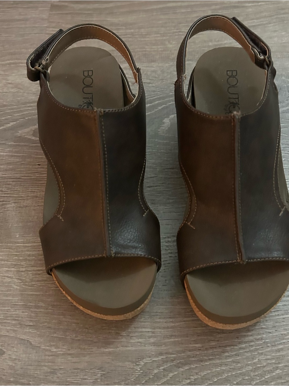 Corkys Carley Wedge Brown Sandal Size 7 - Picture 7 of 10